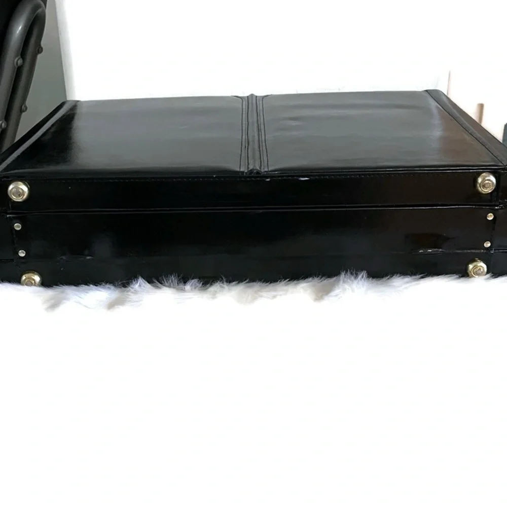 Vintage Black Leather Briefcase